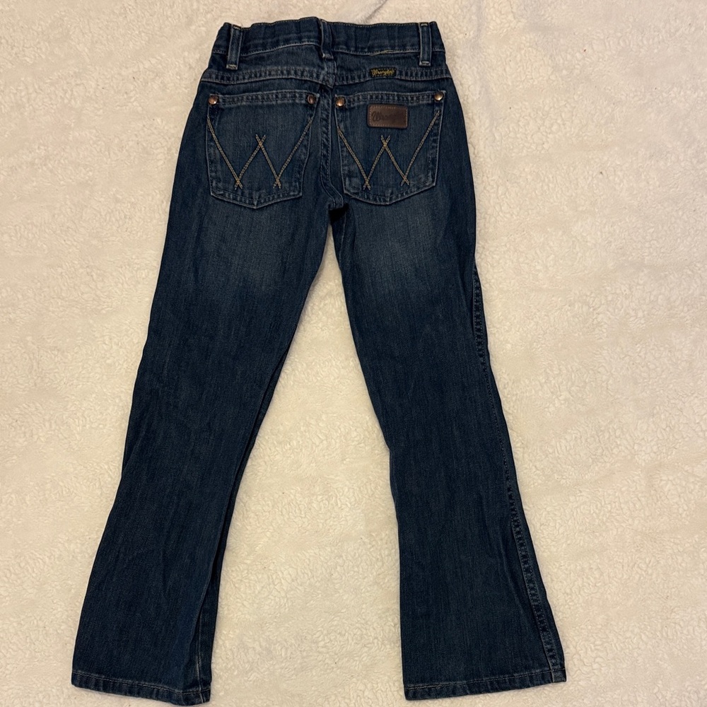 Wrangler boys Dark Blue Denim Jeans size 8 slim